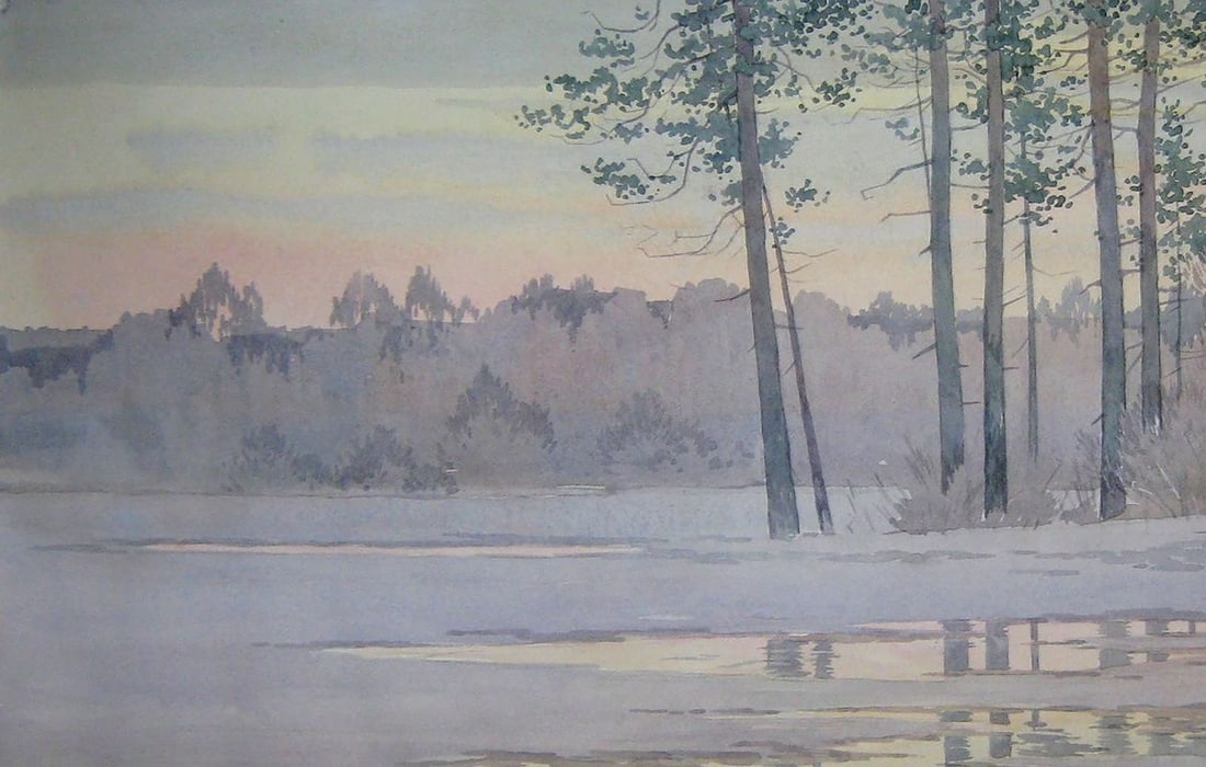 Watercolor painting It's warmer Kalebets Valery - 2