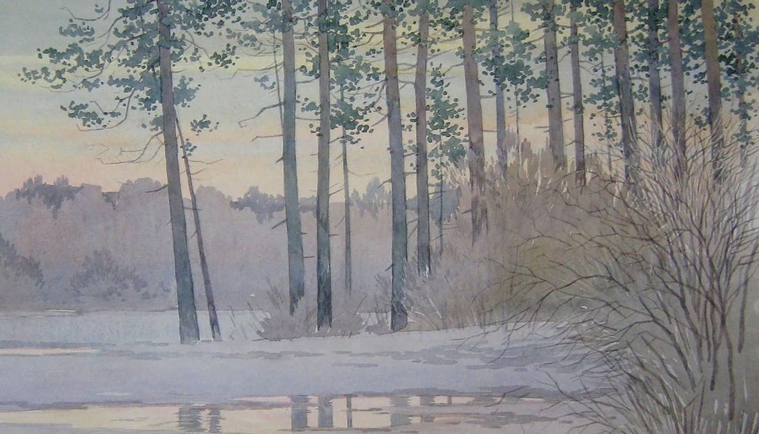 Watercolor painting It's warmer Kalebets Valery - 3