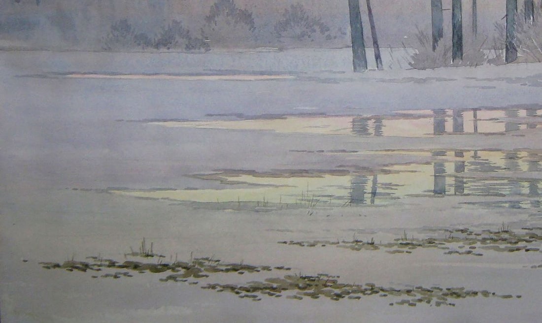 Watercolor painting It's warmer Kalebets Valery - 4