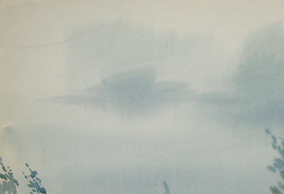 Watercolor painting Rainy morning Kalebets Valery - 2