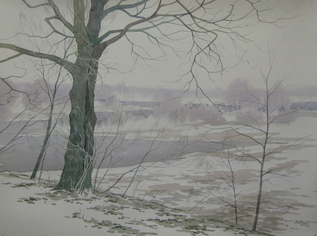 Watercolor painting Spring is coming Kalebets Valery (1 of 5)