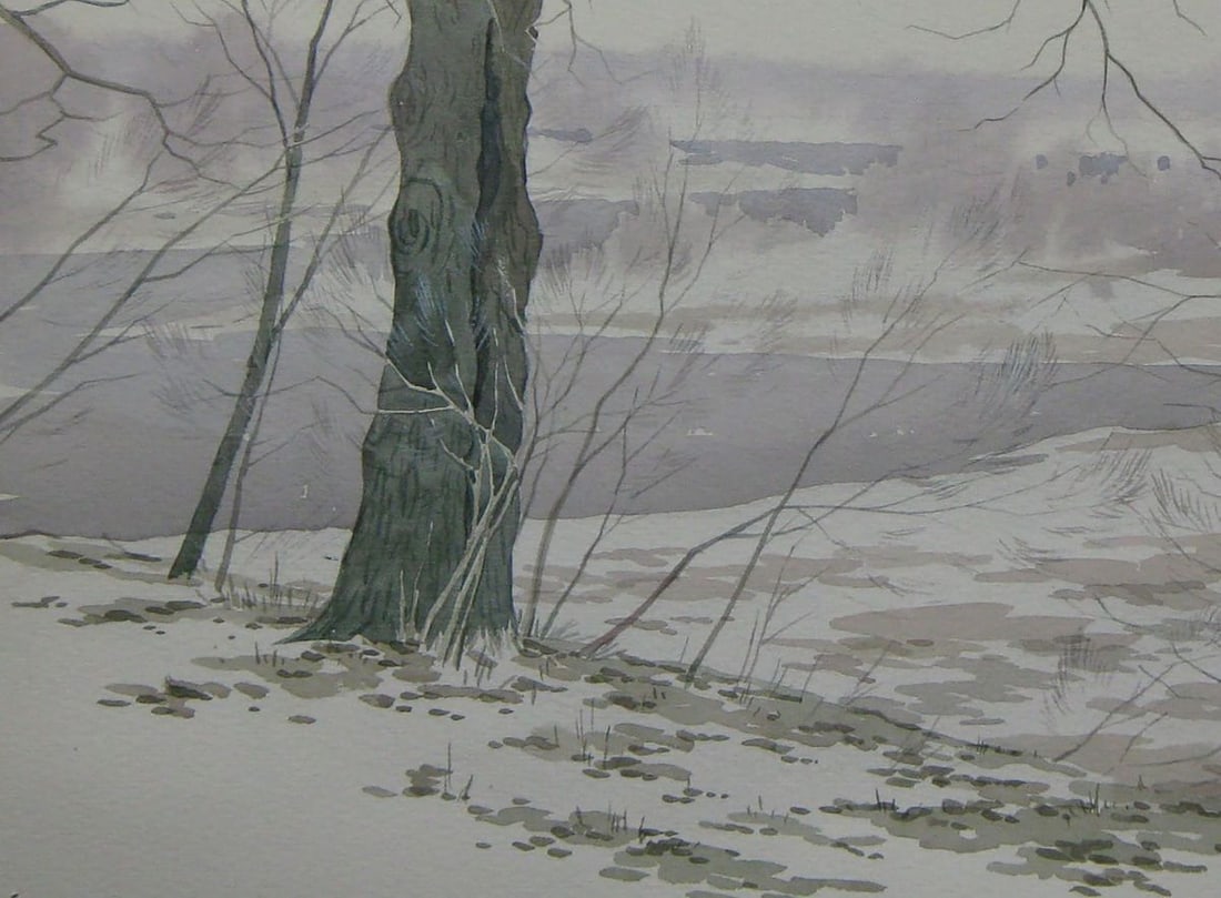 Watercolor painting Spring is coming Kalebets Valery - 4