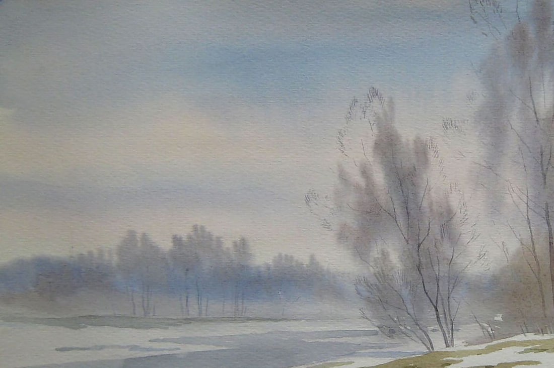 Watercolor painting Pre-spring Kalebets Valery - 2