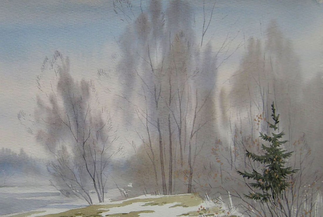 Watercolor painting Pre-spring Kalebets Valery - 3