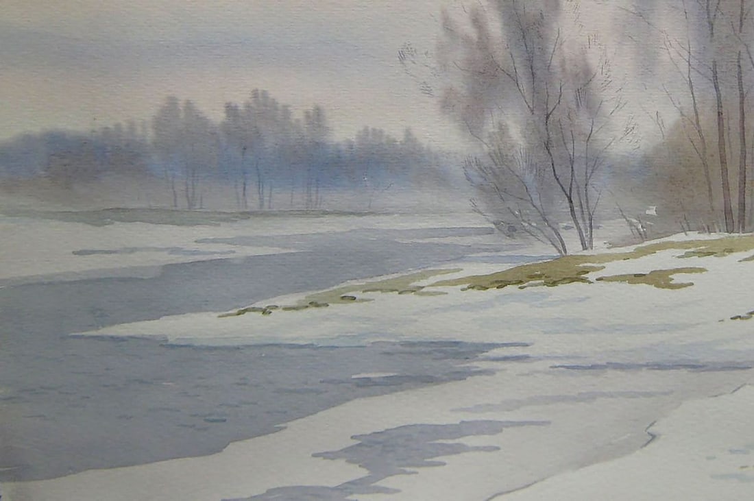 Watercolor painting Pre-spring Kalebets Valery - 4