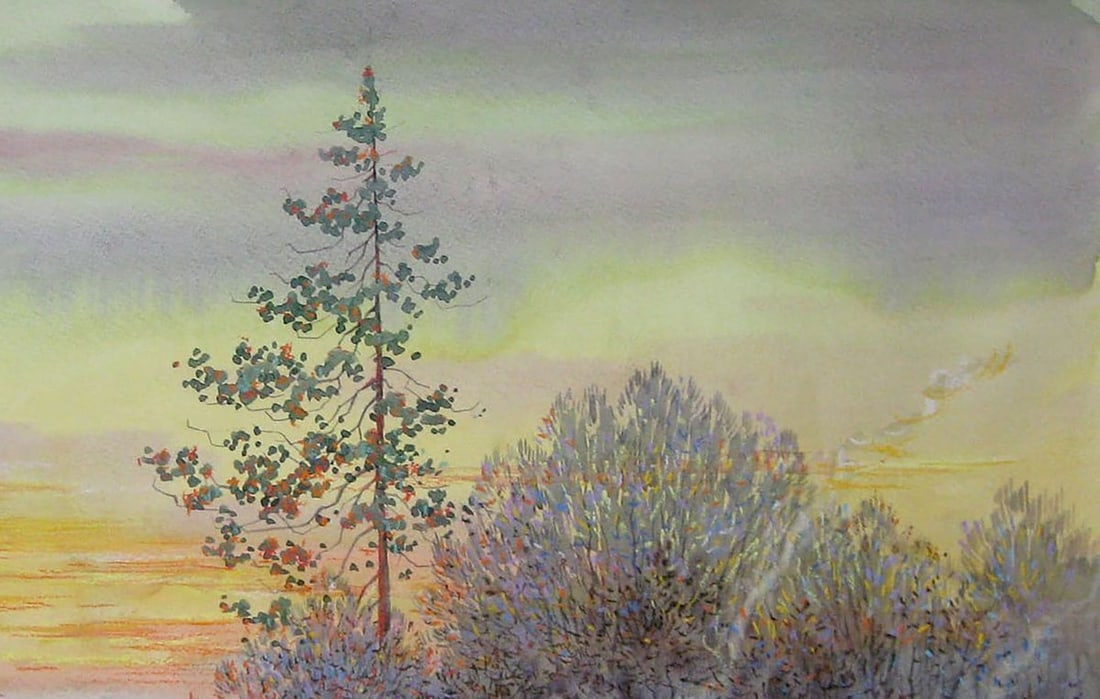 Watercolor painting March days Kalebets Valery - 3