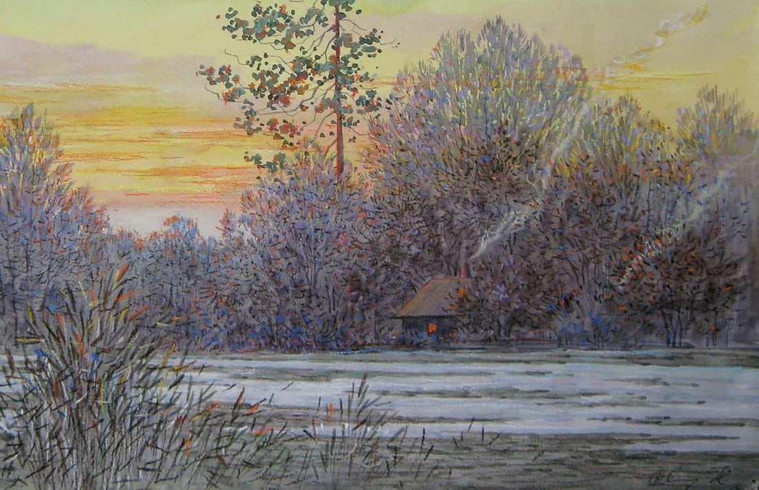 Watercolor painting March days Kalebets Valery - 5