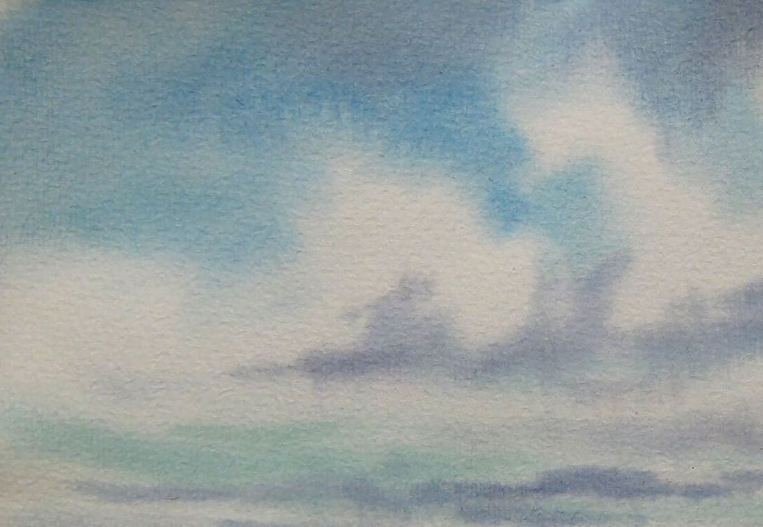Watercolor painting Winter days Kalebets Valery - 2