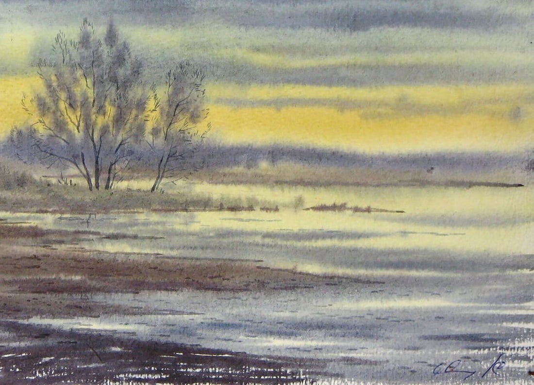 Watercolor painting Daylight Kalebets Valery - 5