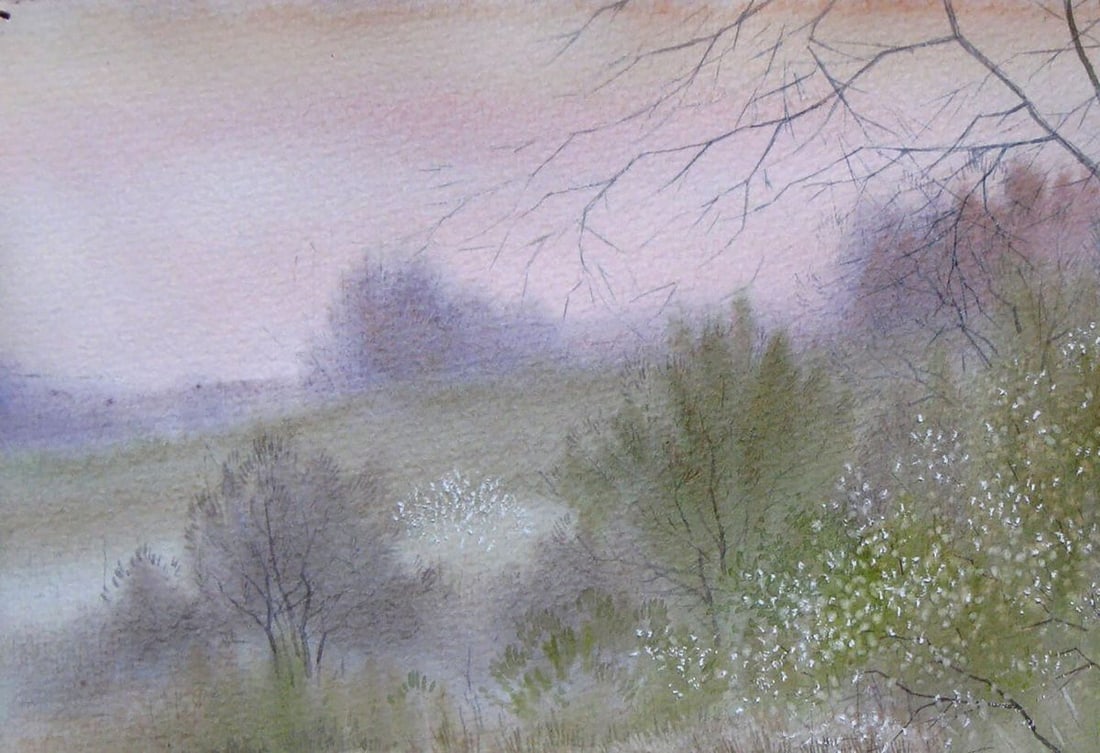 Watercolor painting Spring Kalebets Valery - 2