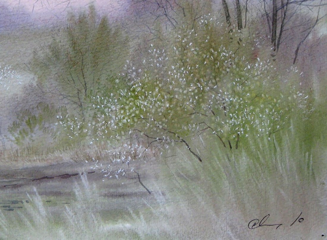 Watercolor painting Spring Kalebets Valery - 5