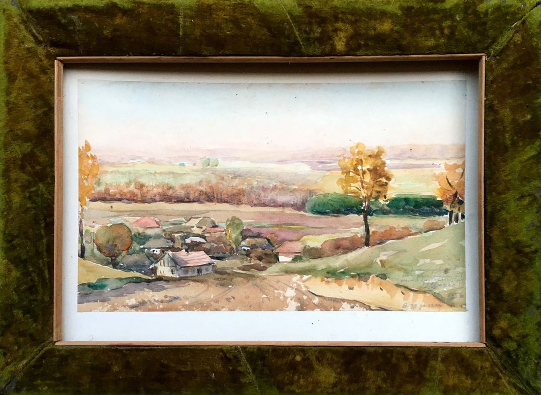 Watercolor painting Road to the village Tsyupka Ivan Kirillovich: Title: Watercolor painting Road to the village Tsyupka Ivan Kirillovich Description: No858 *** ABOUT THIS PAINTING *** * TITLE: "Road to the village" * ARTISTS: Tsyupka Ivan Kirillovich * SIZE: 26x16 