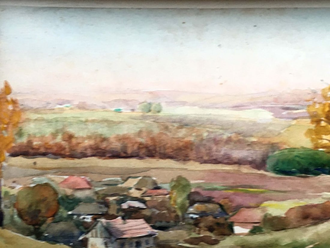 Watercolor painting Road to the village Tsyupka Ivan Kirillovich - 5