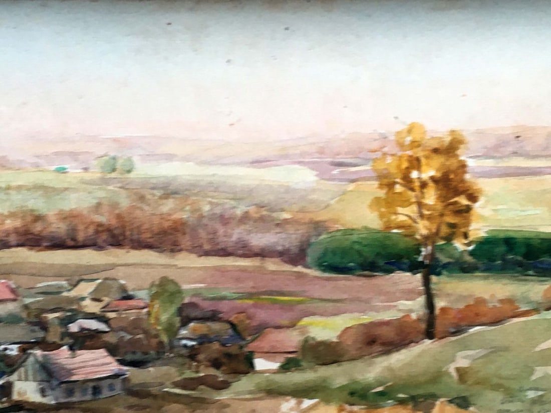Watercolor painting Road to the village Tsyupka Ivan Kirillovich - 6