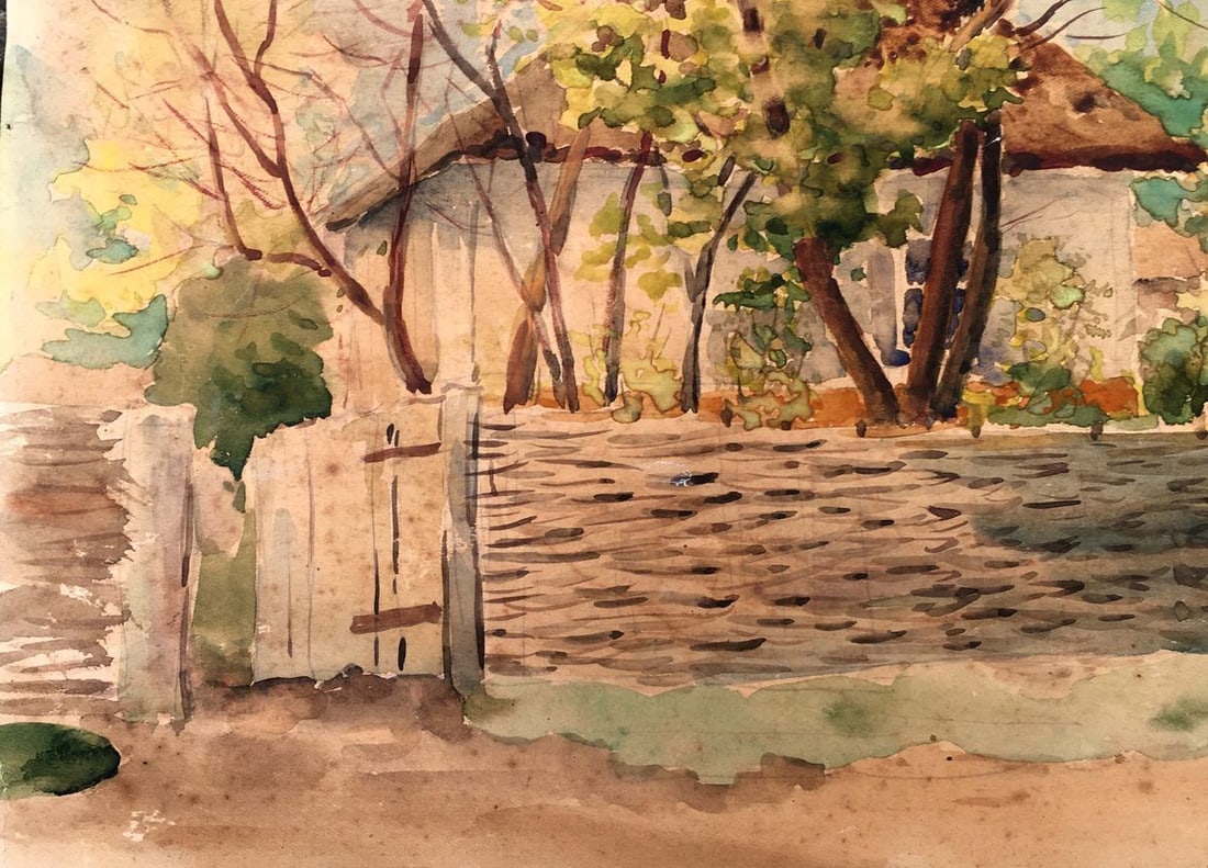 Watercolor painting Native home Tsyupka Ivan Kirillovich - 5