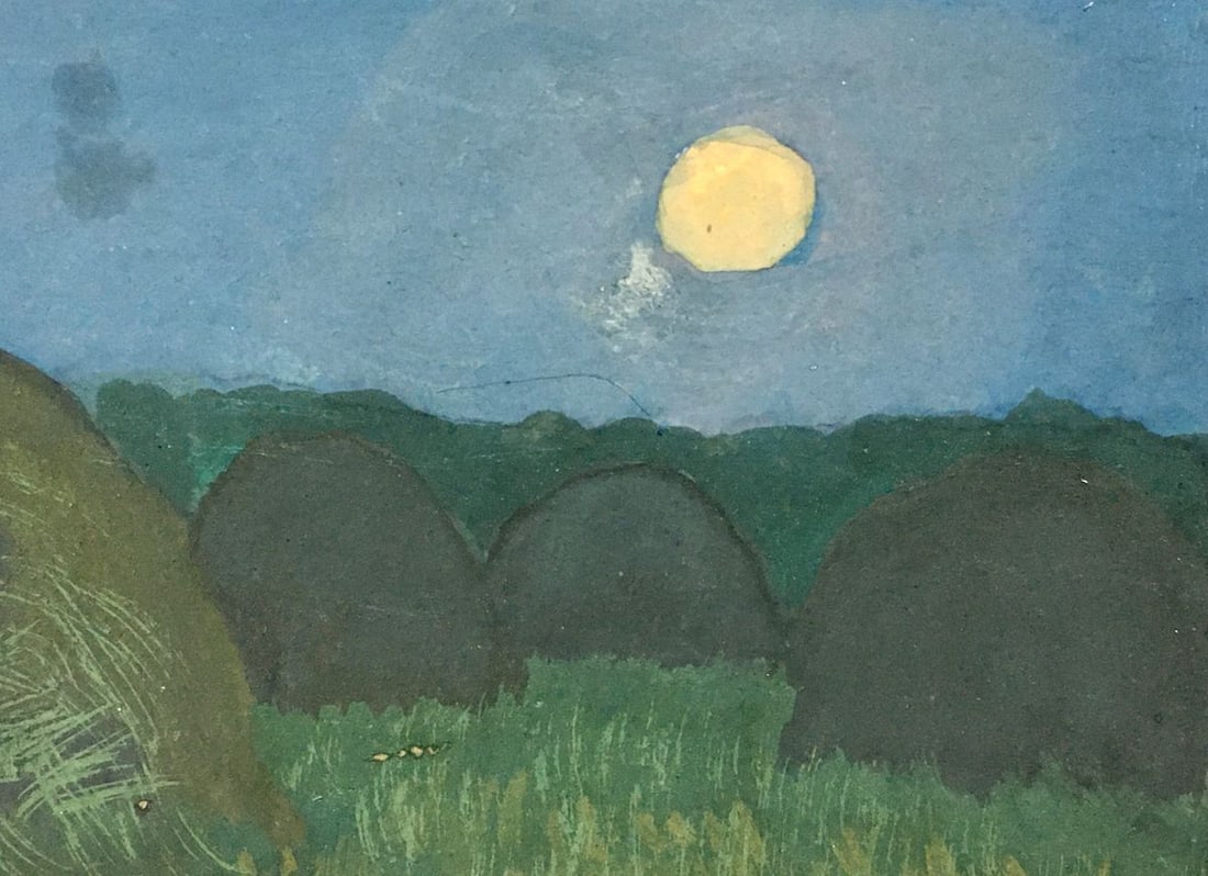 Watercolor painting Night landscape Tsyupka Ivan Kirillovich - 5