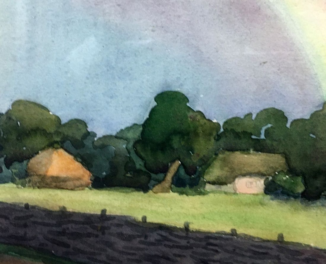 Watercolor painting Landscape with a rainbow Tsyupka Ivan Kirillovich - 4