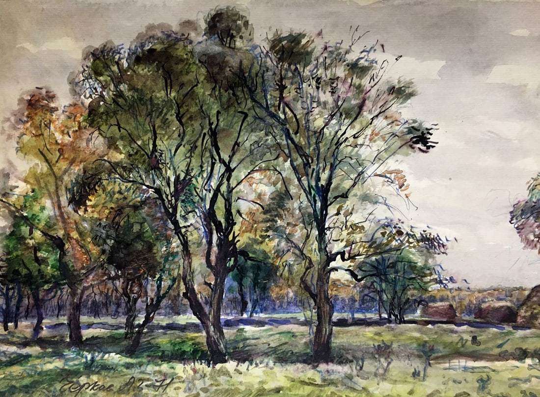 Watercolor painting After the rain Alexander Georgievich Cherkass - 2