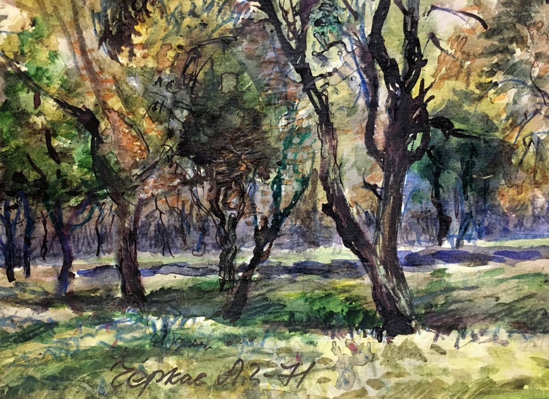 Watercolor painting After the rain Alexander Georgievich Cherkass - 3