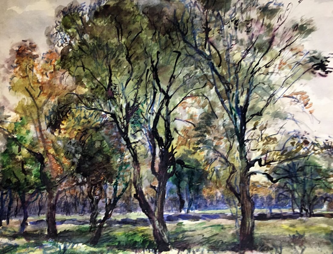 Watercolor painting After the rain Alexander Georgievich Cherkass - 4