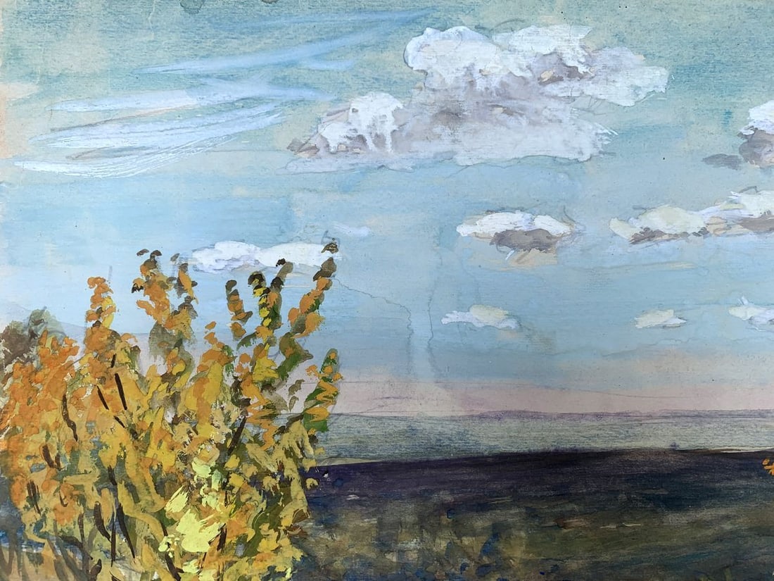 Watercolor painting Path in the field A. G. Cherkas - 2