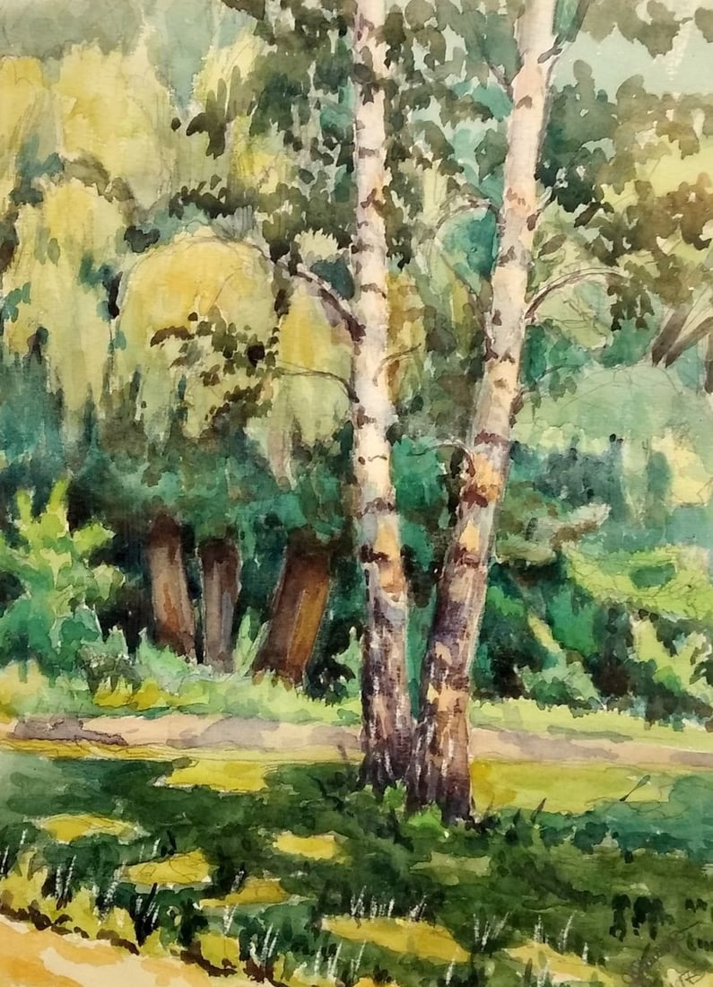 Watercolor painting In Berezovka V. G. Zashkvara - 3