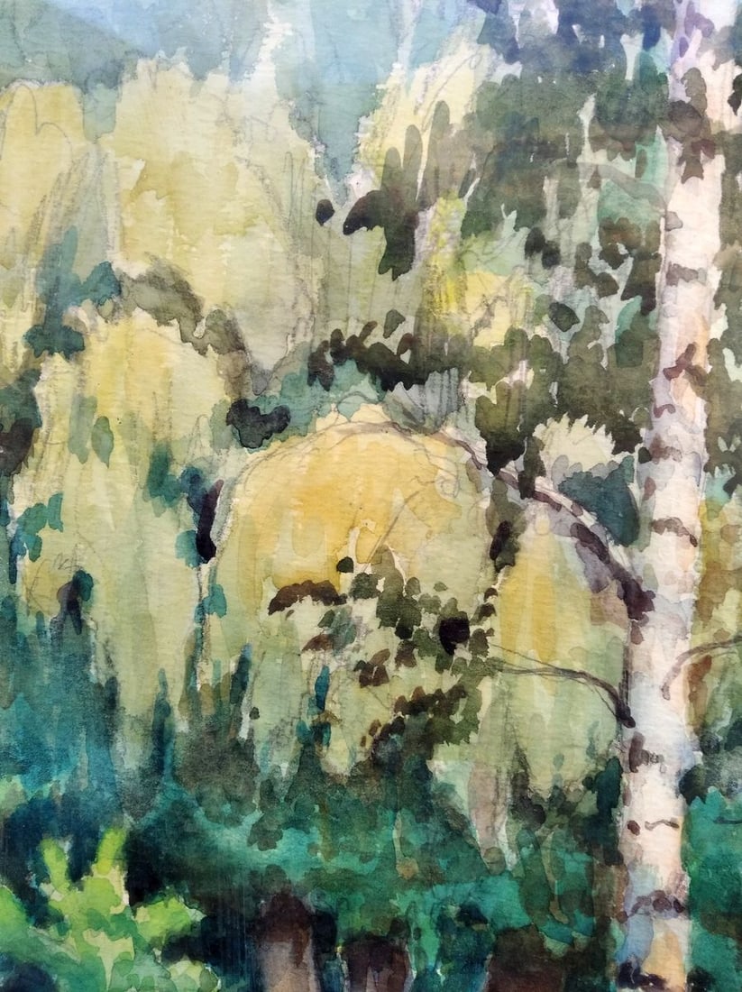 Watercolor painting In Berezovka V. G. Zashkvara - 4