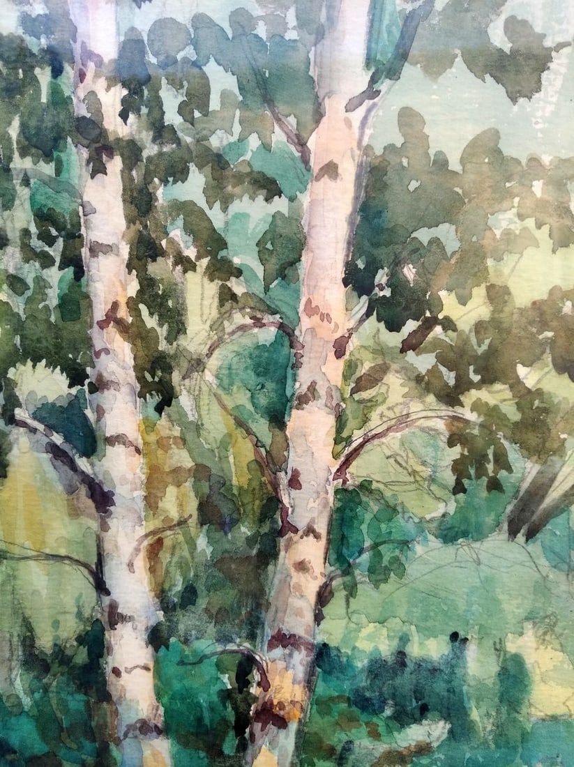 Watercolor painting In Berezovka V. G. Zashkvara - 5