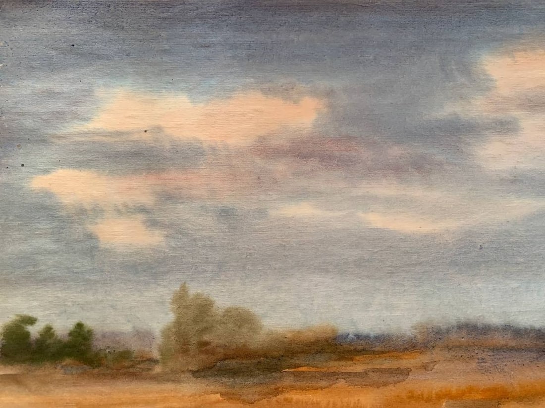 Watercolor painting Golden field A.Khorov - 8