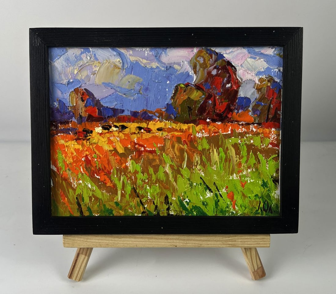 Oil painting Sunny Day in a Flowering Field Oleksiy Ivanyuk: Title: Oil painting Sunny Day in a Flowering Field Oleksiy Ivanyuk Description: NoAAA6310*** ABOUT THIS PAINTING **** TITLE: "Sunny Day in a Flowering Field"* ARTISTS: Oleksiy Ivanyuk* SIZE: 15x20 cm/