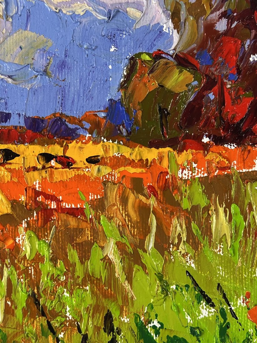 Oil painting Sunny Day in a Flowering Field Oleksiy Ivanyuk - 7