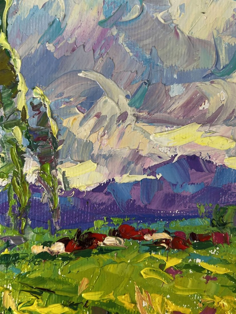 Oil painting Rain is coming to the meadows Oleksiy Ivanyuk - 7