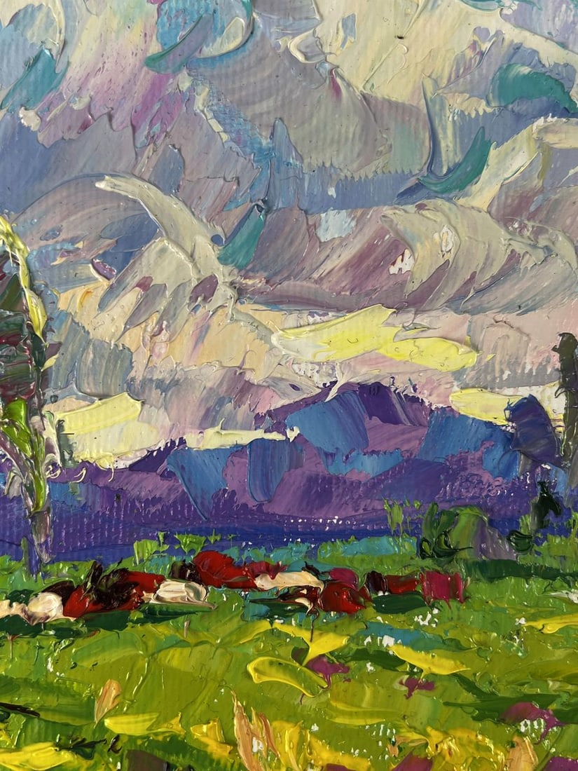 Oil painting Rain is coming to the meadows Oleksiy Ivanyuk - 8