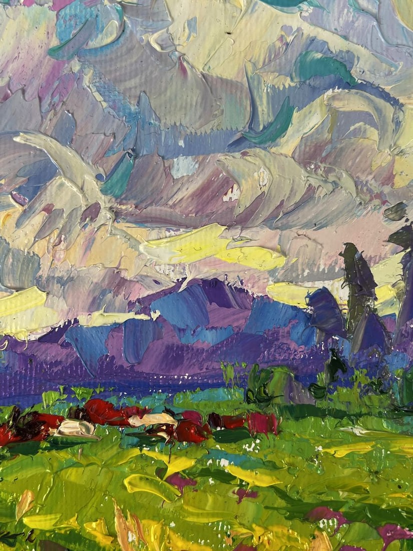 Oil painting Rain is coming to the meadows Oleksiy Ivanyuk - 9