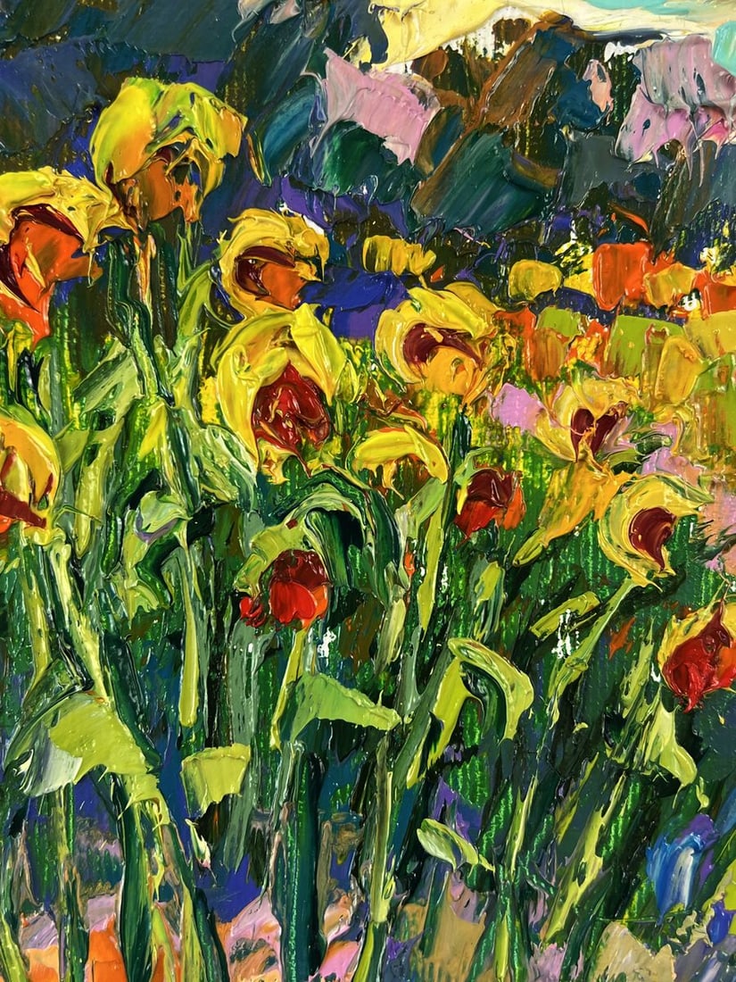 Oil painting A path through a field of sunflowers Oleksiy Ivanyuk - 6