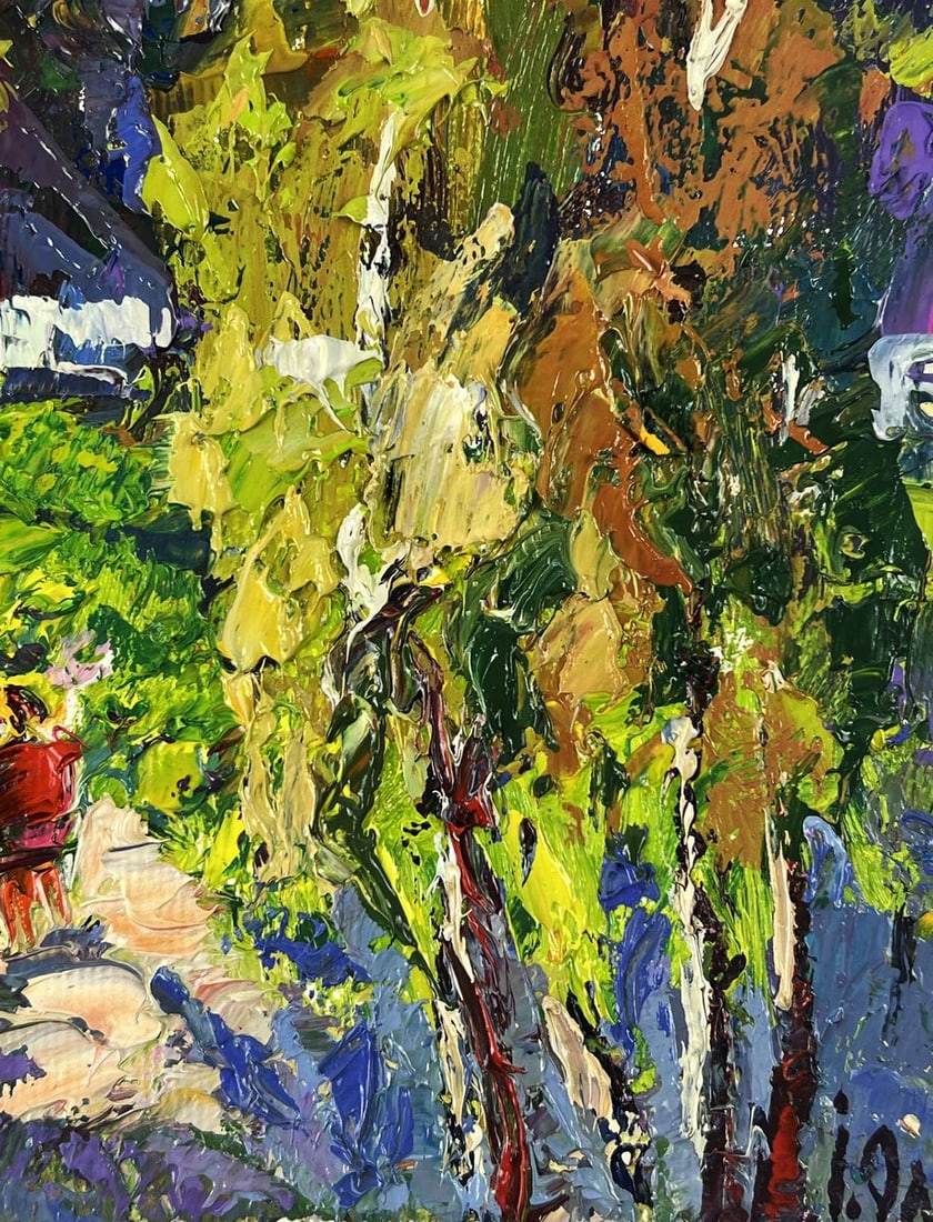 Oil painting Gazebo in a forest park Oleksiy Ivanyuk - 10