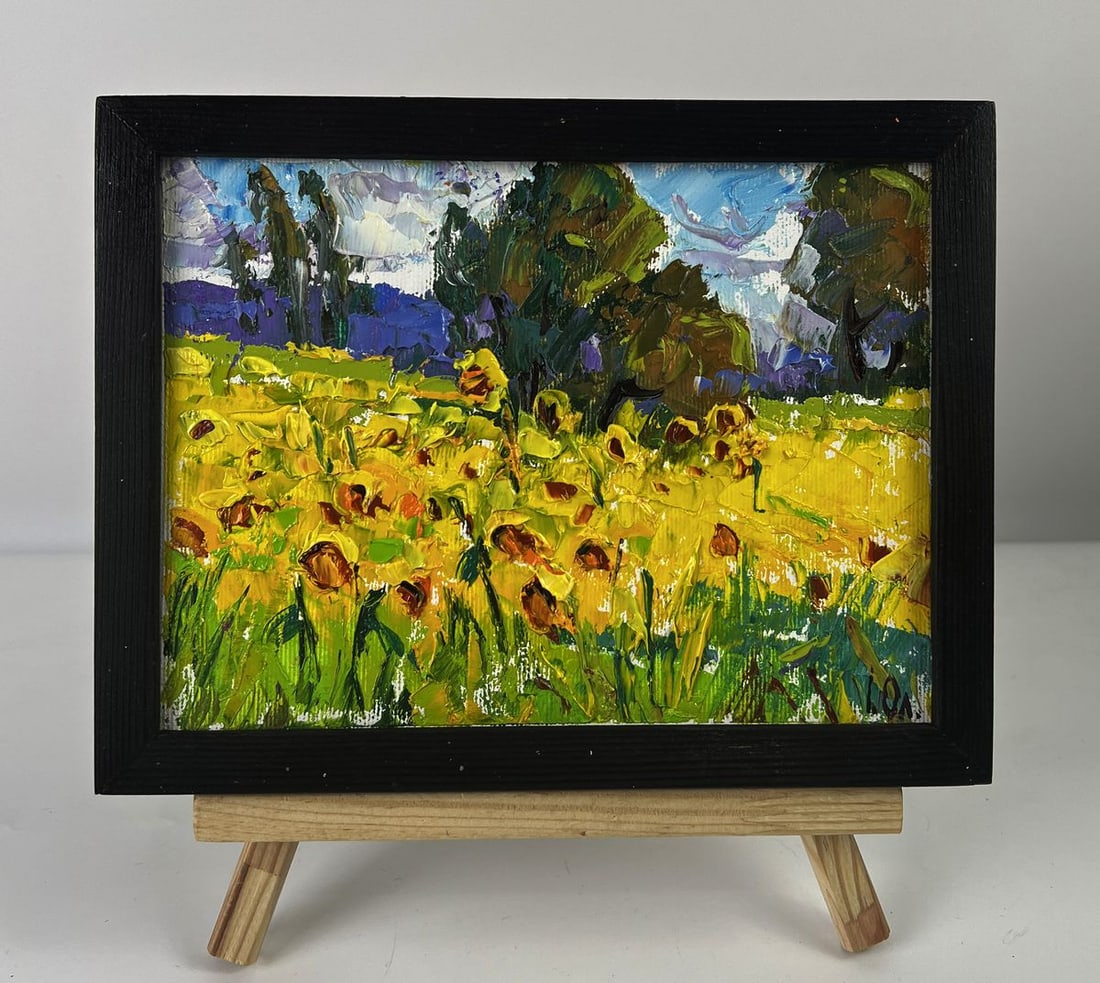Oil painting Sunflowers are blooming in the field Oleksiy Ivanyuk: Title: Oil painting Sunflowers are blooming in the field Oleksiy Ivanyuk Description: NoAAA6333*** ABOUT THIS PAINTING **** TITLE: "Sunflowers are blooming in the field"* ARTISTS: Oleksiy Ivanyuk* SIZ