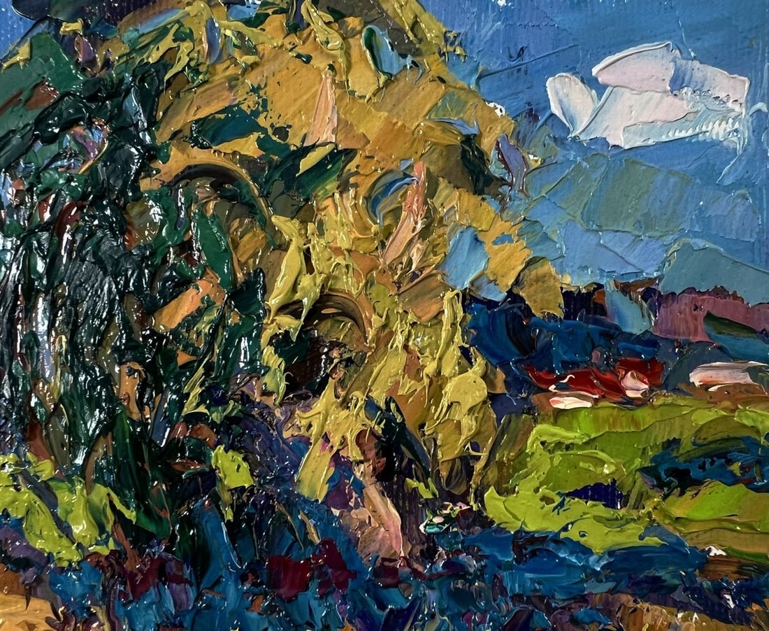 Oil painting Summer haymaking Oksana Ivanyuk - 4