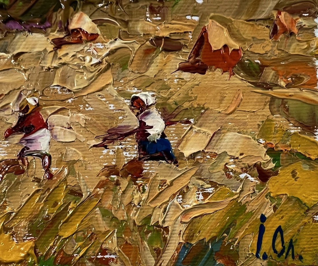 Oil painting Harvesting hay in the field Oleksiy Ivanyuk - 5