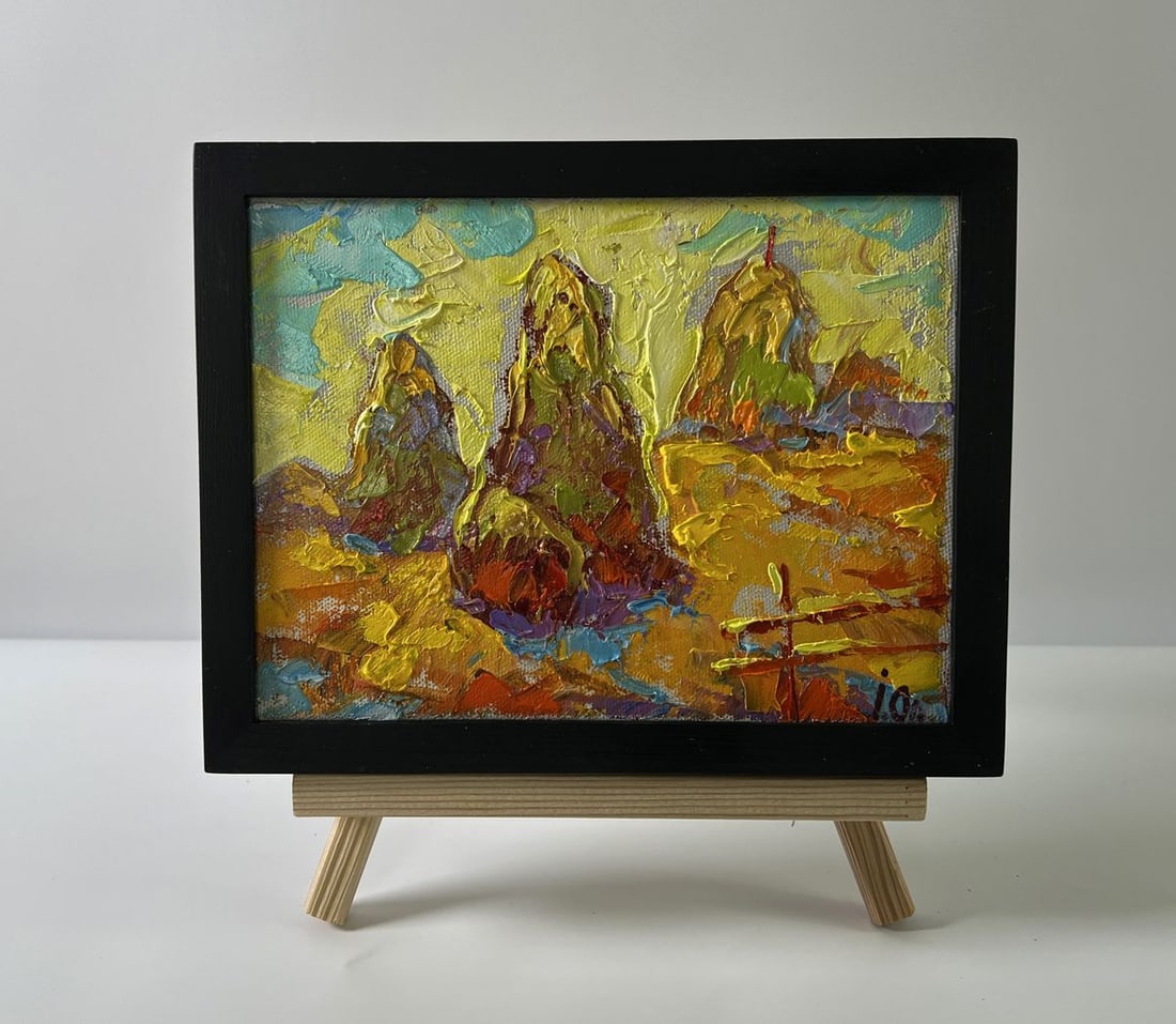 Oil painting Dawn in the field Oleksiy Ivanyuk: Title: Oil painting Dawn in the field Oleksiy Ivanyuk Description: NoAAA5619The Oil painting Canvas titled "Dawn in the field" radiates the warmth, vibrancy, and serene beauty of a new day breaking ac