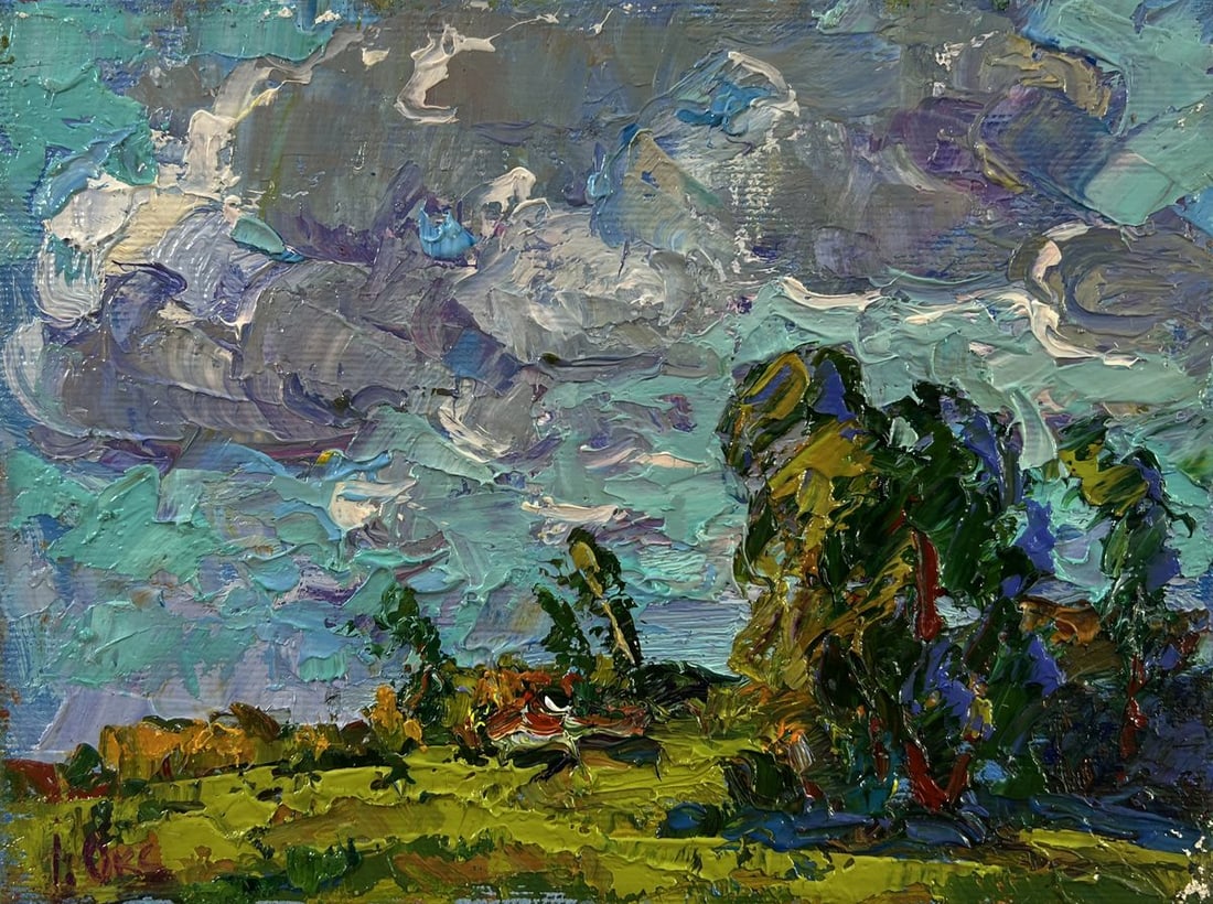 Oil painting Floating clouds Oksana Ivanyuk - 3