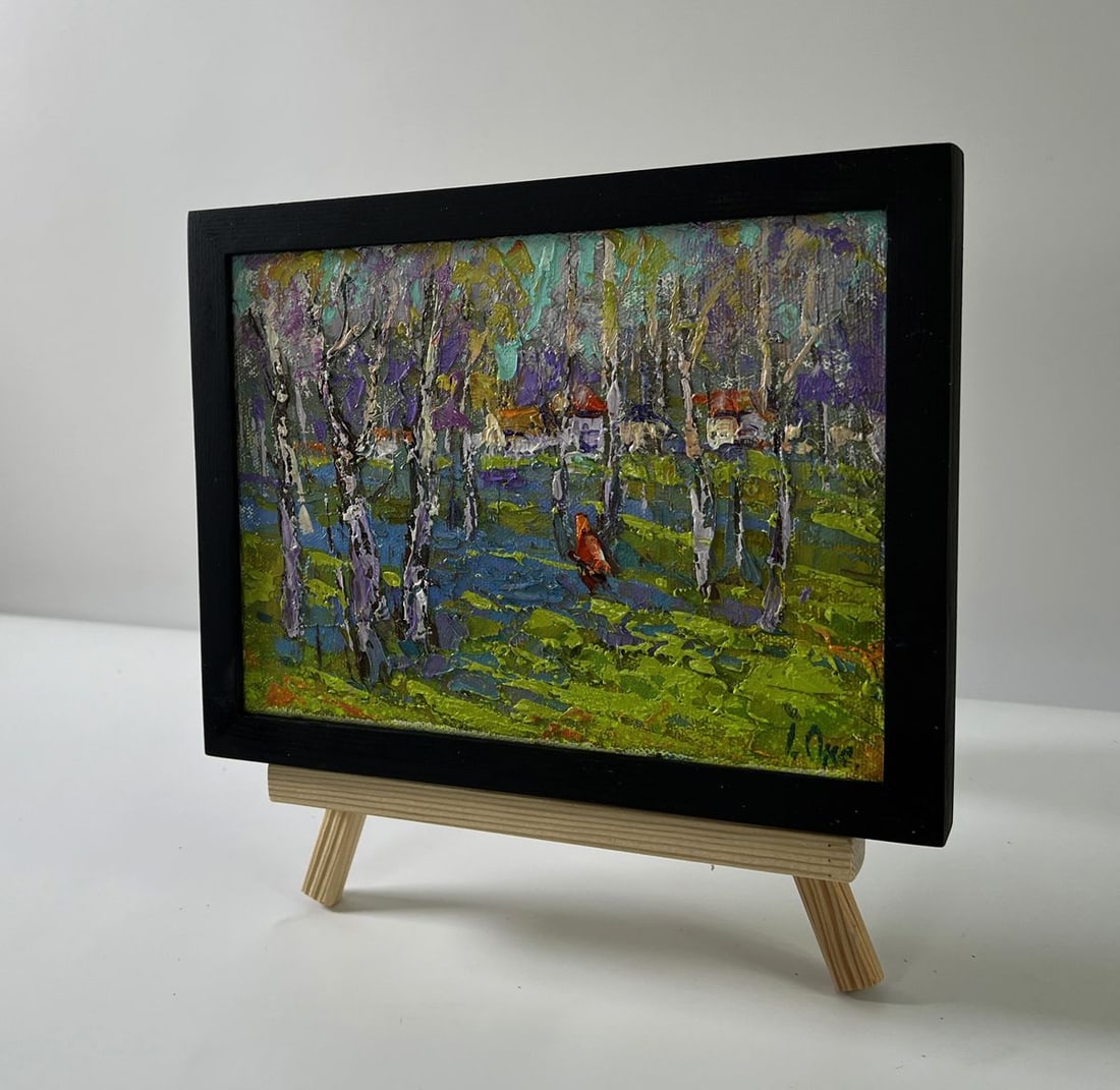 Oil painting Quiet rural forest Oksana Ivanyuk - 2
