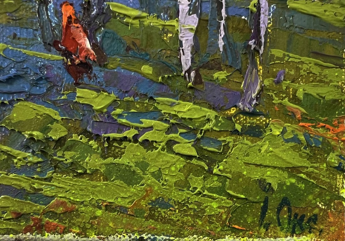Oil painting Quiet rural forest Oksana Ivanyuk - 5