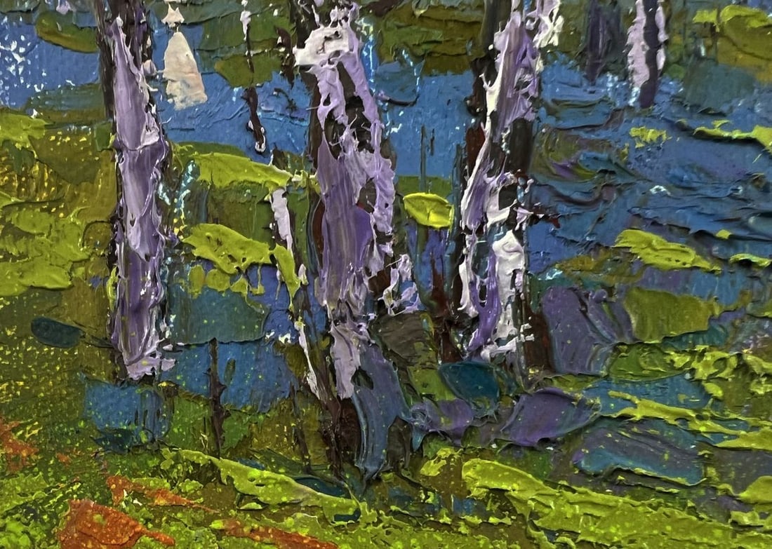 Oil painting Quiet rural forest Oksana Ivanyuk - 6