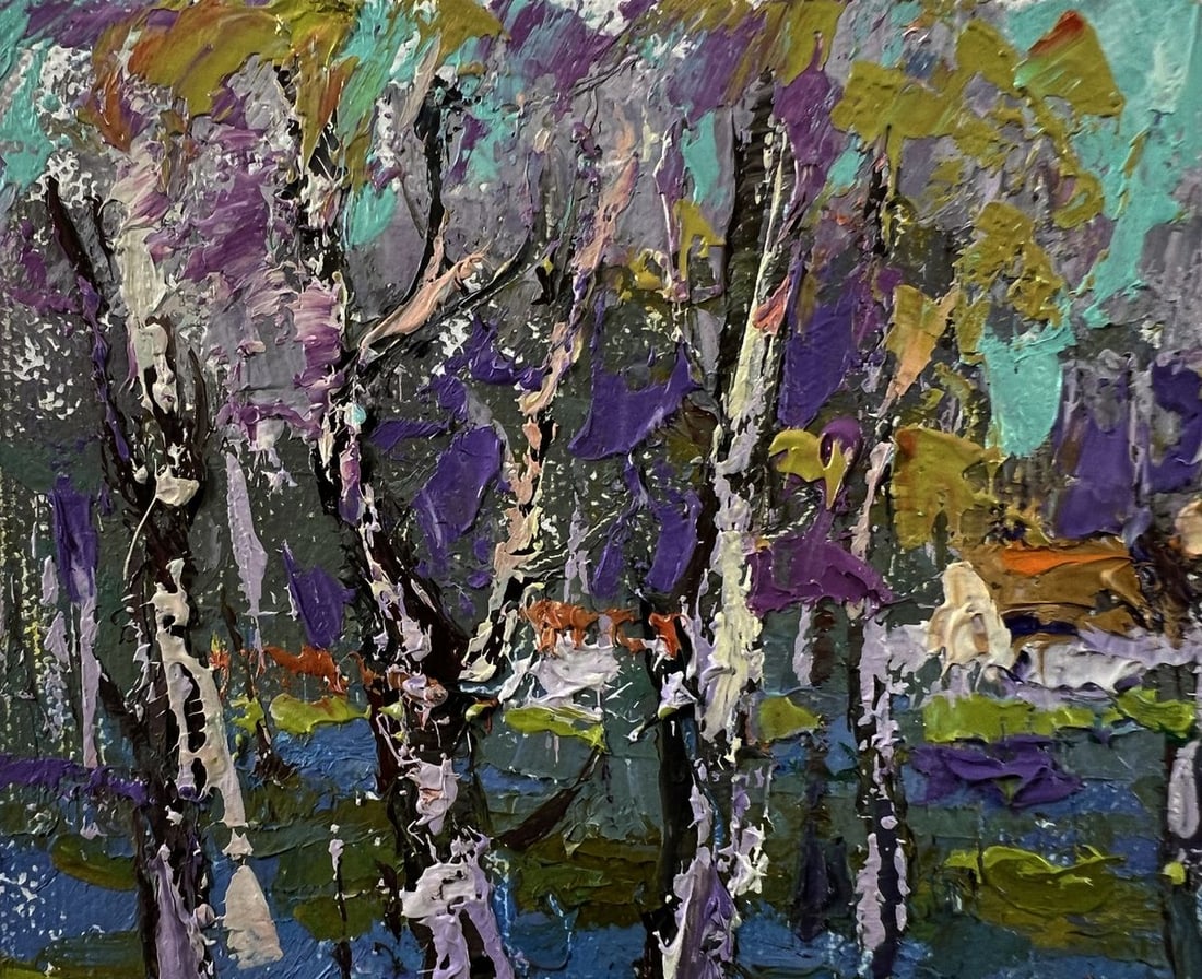 Oil painting Quiet rural forest Oksana Ivanyuk - 7