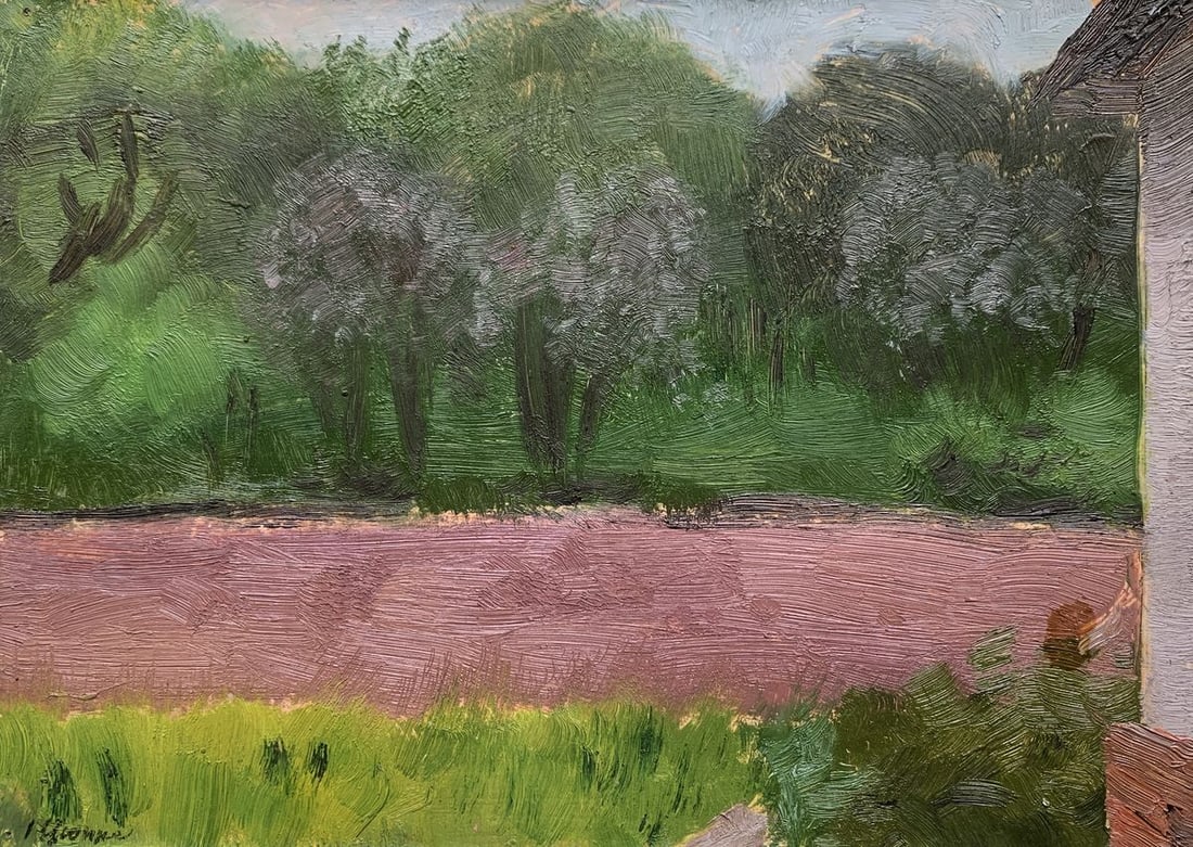 Oil painting Forest by the road Ivan Tsyupka: Title: Oil painting Forest by the road Ivan Tsyupka Description: No1750*** ABOUT THIS PAINTING **** TITLE: "Forest by the road"* ARTISTS: Ivan Kirillovich Tsyupka* SIZE: 13x18 cm/'5.11x7.08 inches' * 