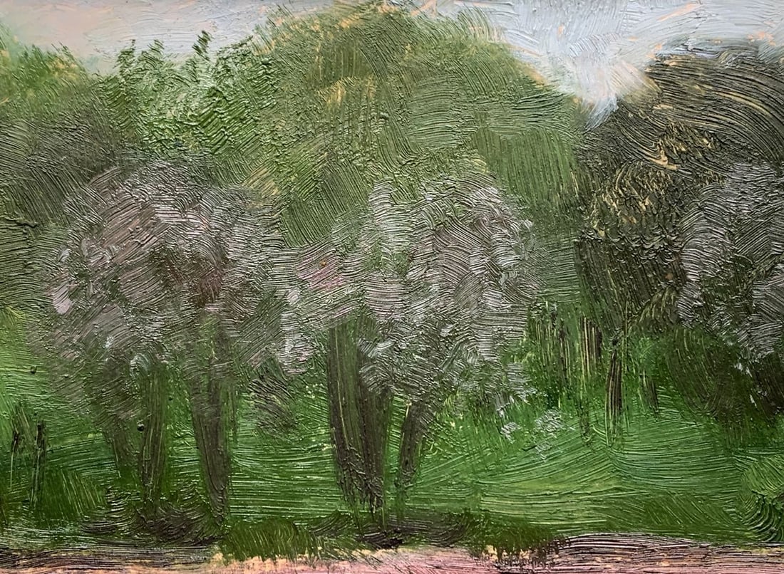 Oil painting Forest by the road Ivan Tsyupka - 5