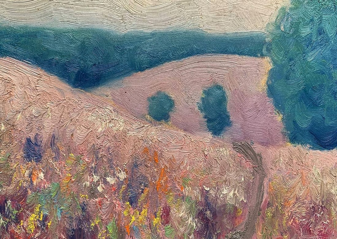 Oil painting Walking through flower fields Ivan Tsyupka - 5