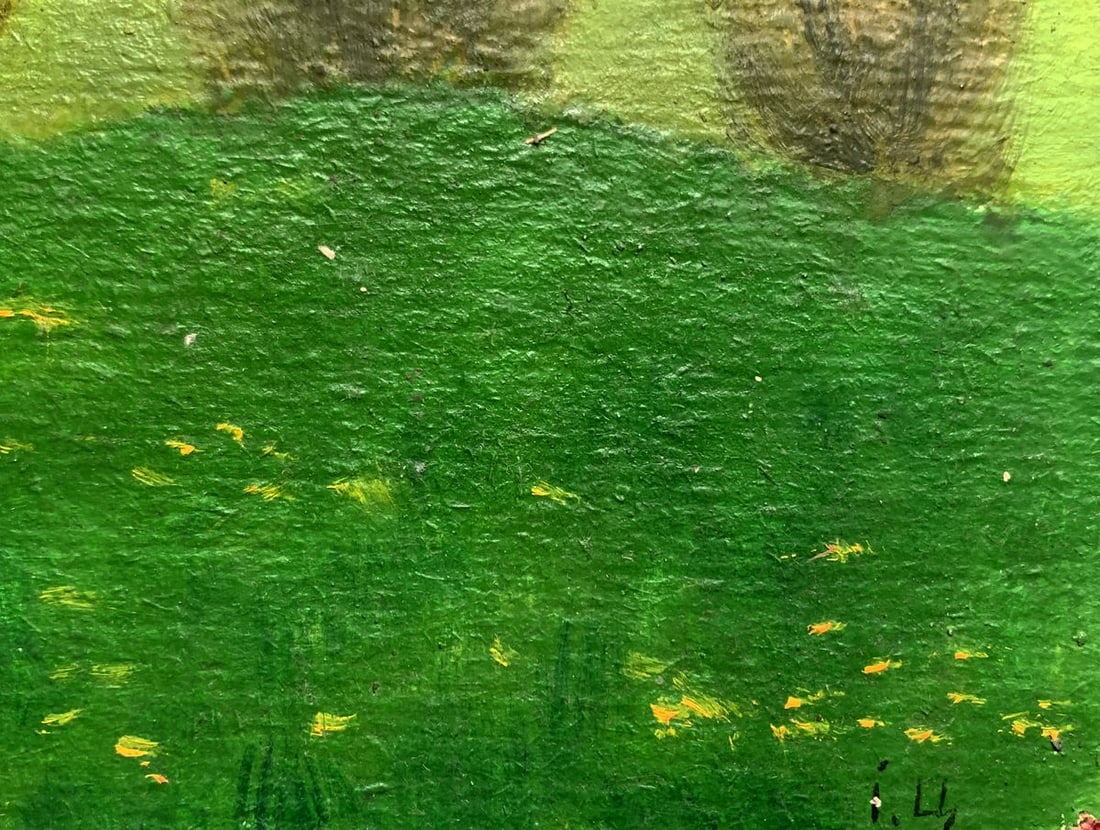 Oil painting Three trees in a field Ivan Tsyupka - 2