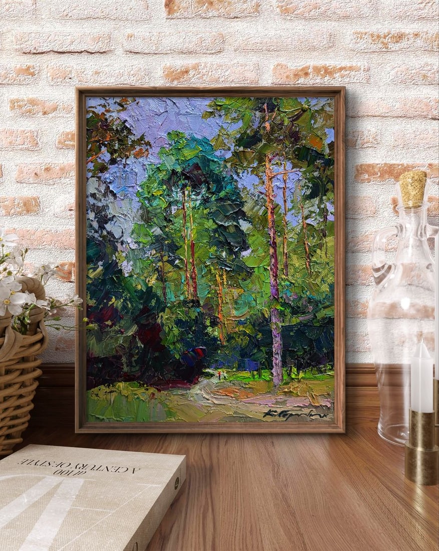 oil painting Along the forest path Boris Serdyuk - 2